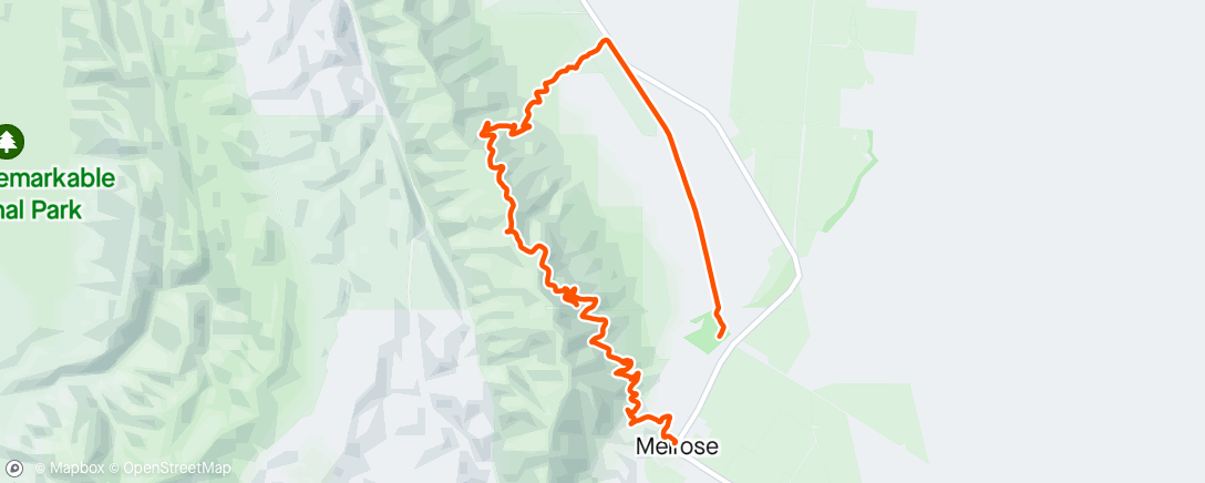 Map of the activity, Lunch Ride