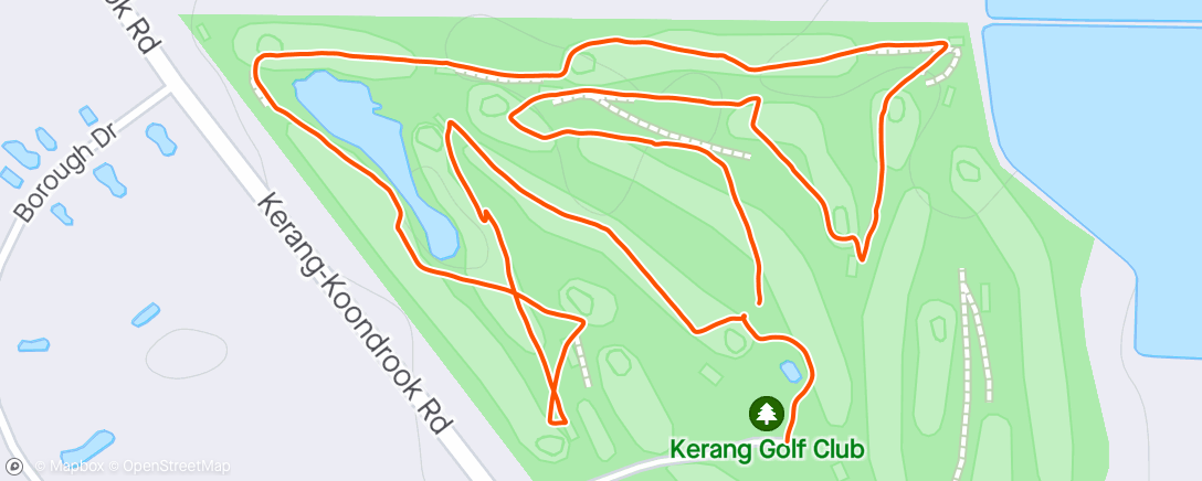Map of the activity, Golf - Kerang