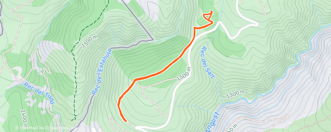 Map of the activity, Short Evening Trail Run