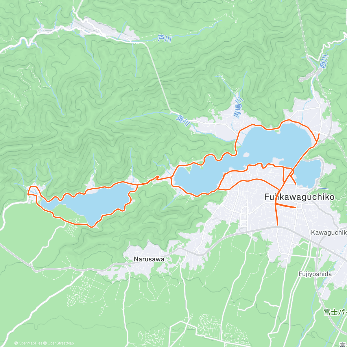 Map of the activity, 富士山マラソン