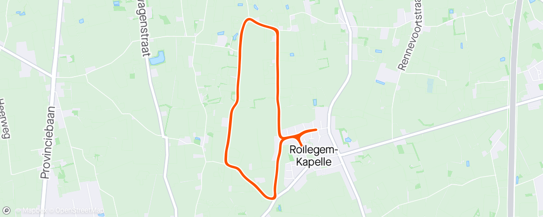 Map of the activity, Rollegem-Kapelle LOOPT