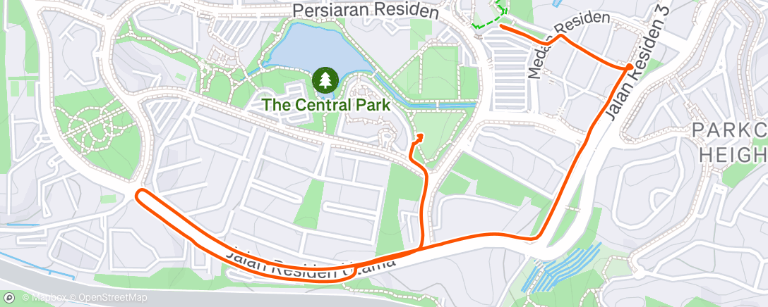 Map of the activity, Morning Walk