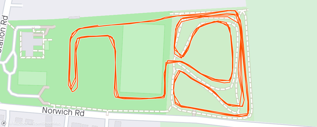 Map of the activity, Lingwood Parkrun
