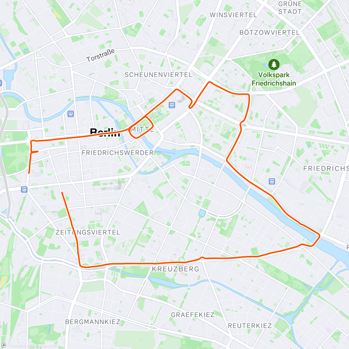 Map of the activity, Fahrt am Morgen