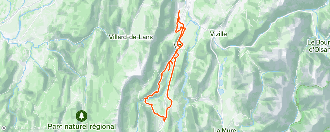 Map of the activity, Sortie vélo le matin