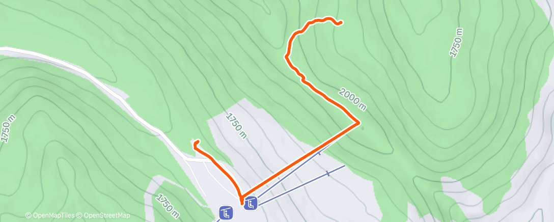 Map of the activity, Morning Backcountry Ski