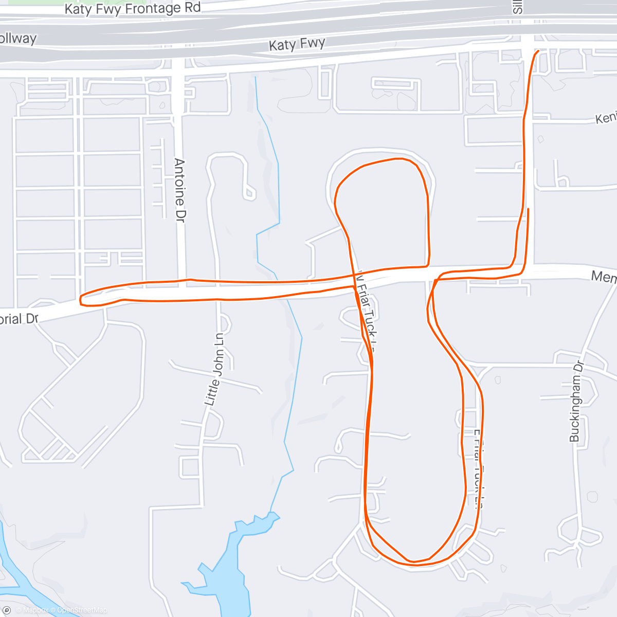 Map of the activity, Morning Run Houston