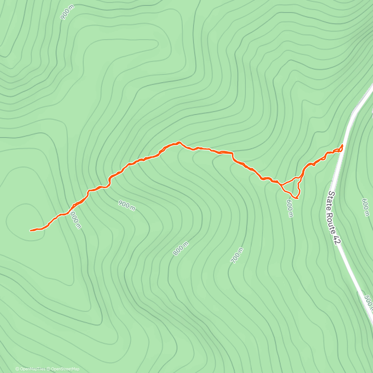 Map of the activity, Back on the Hawk w/ the Mrs