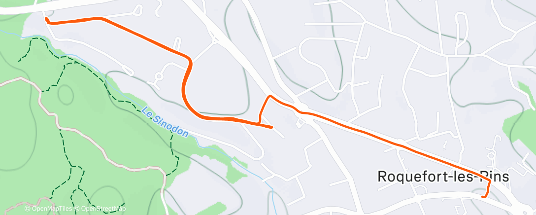Map of the activity, Séance VMA 7 x 800m R 1'30