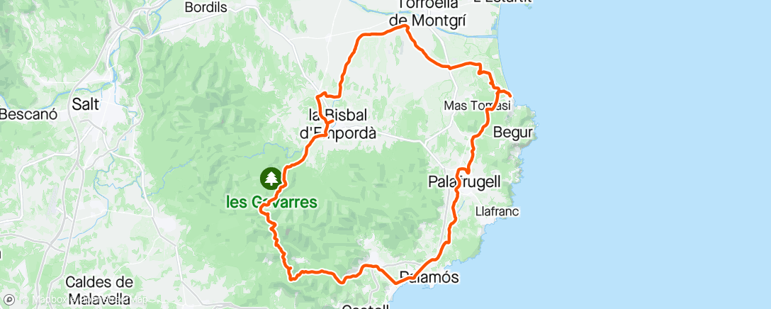 Mapa de la actividad, Gravel Girona Paradise con Kuñao