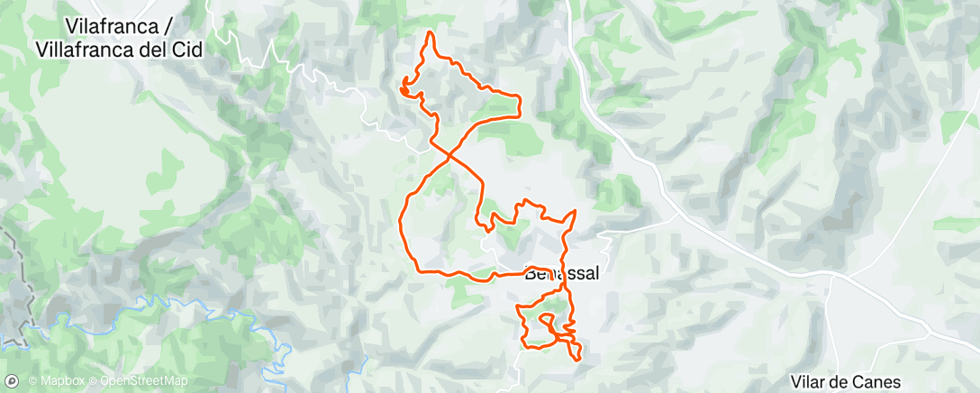 Map of the activity, 2h BTT pel terme