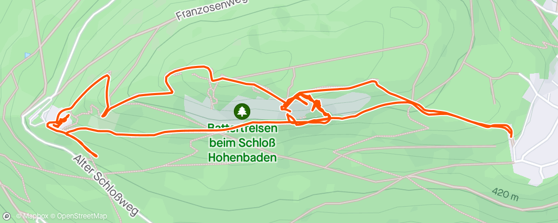 Map of the activity, Battertfelsen