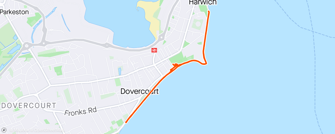 Map of the activity, Harwich- nochmal am Meer