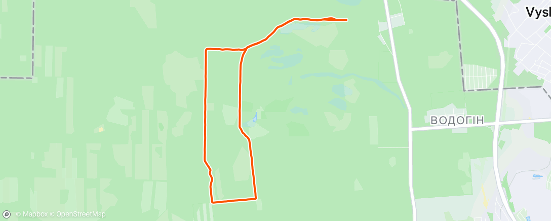 Map of the activity, Morning Run