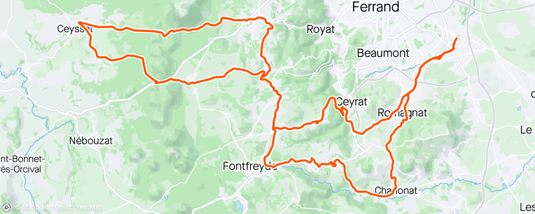 Karte der Aktivität „Vélo avec les copaing”