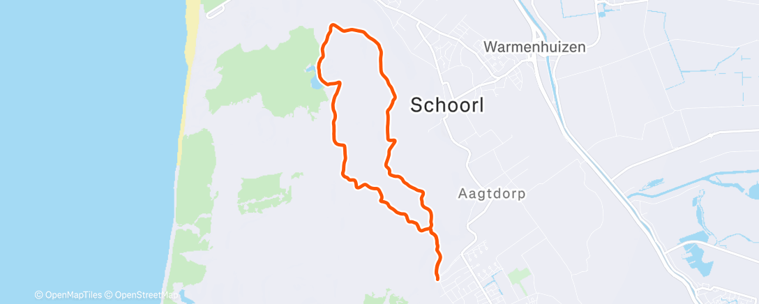 Map of the activity, Morning Run