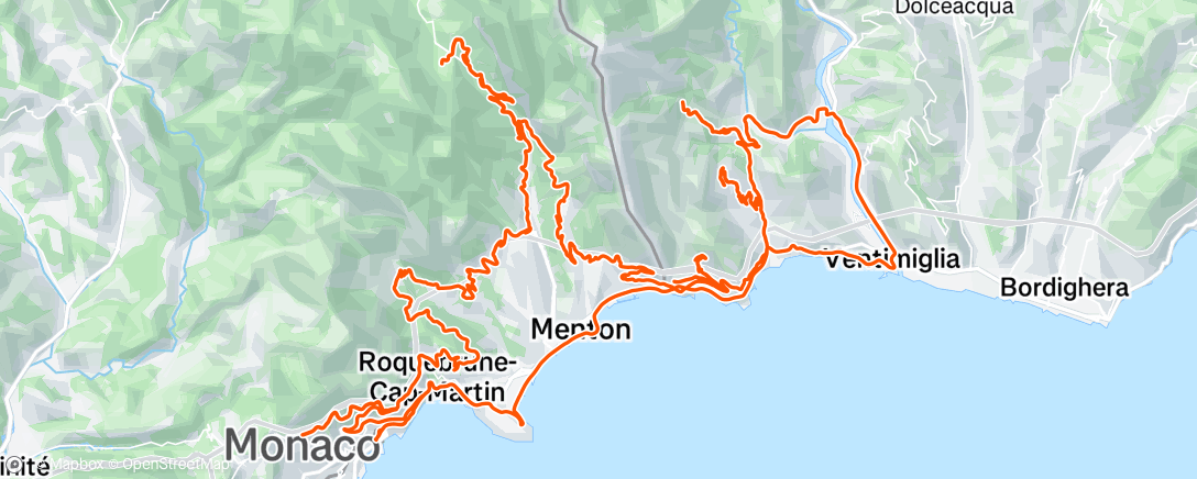 Mapa de la actividad (Sortie vélo le midi)