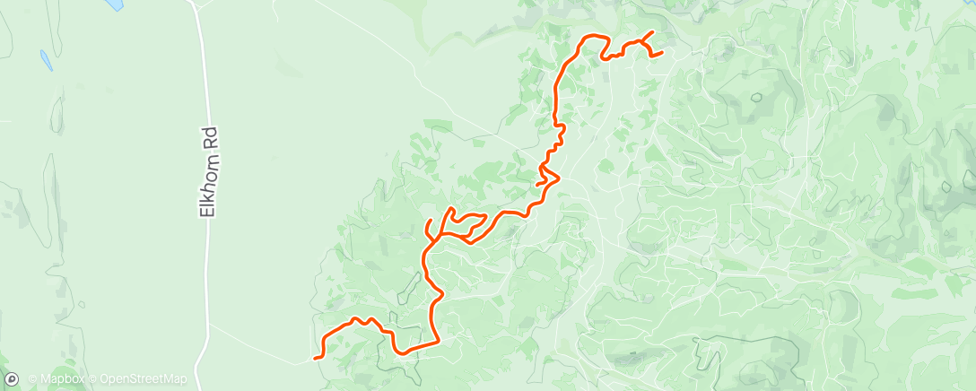 Map of the activity, High Country Roads