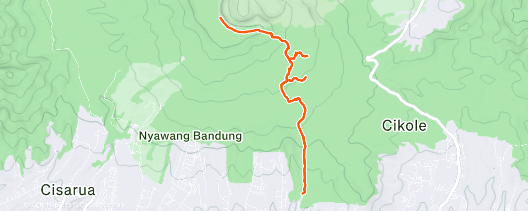 Map of the activity, Morning Run