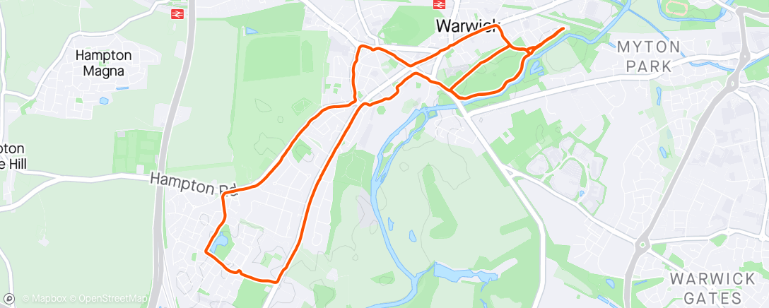 Map of the activity, Morning Run