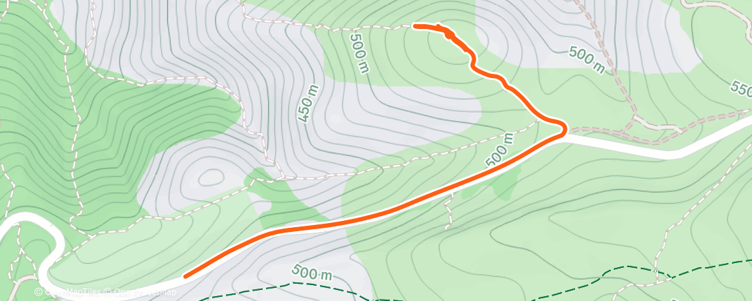 Map of the activity, Afternoon Walk