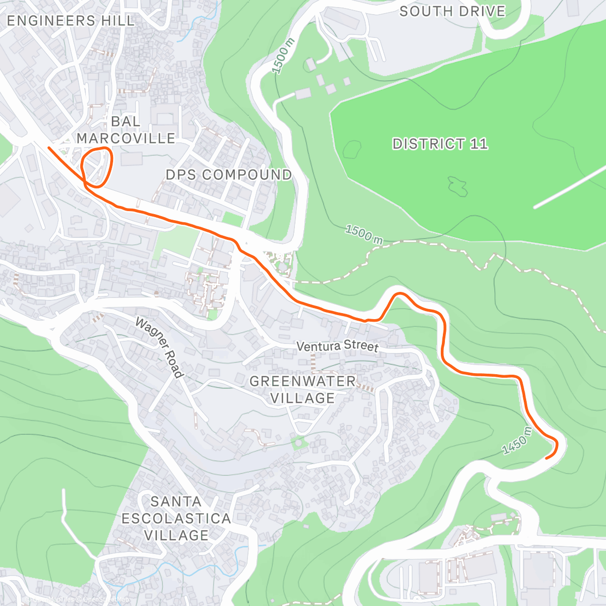 Карта физической активности (Afternoon Walk)