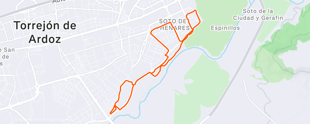 Карта физической активности (Carrera de noche)