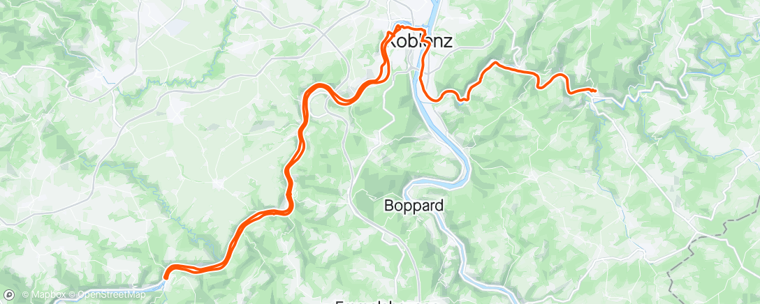 Map of the activity, Mosel 8er Brückenrunde, über Brodenbach zum Cappuccino und von Koblenz aus alleine heim.