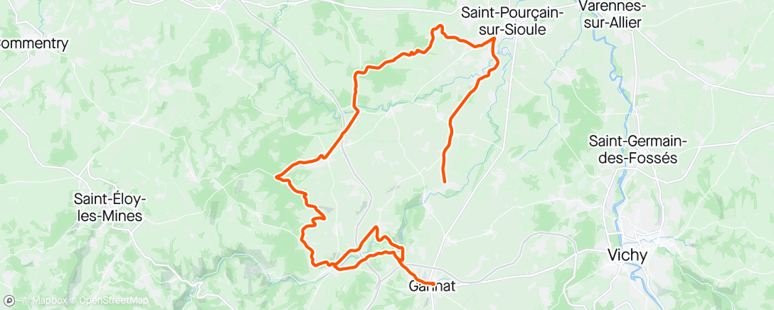 Map of the activity, Ronde du bassin sioule limagne #1 🌬️
