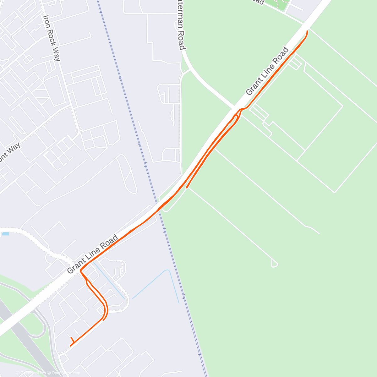 Map of the activity, Tuesday Run Crew.  Closing up the place again