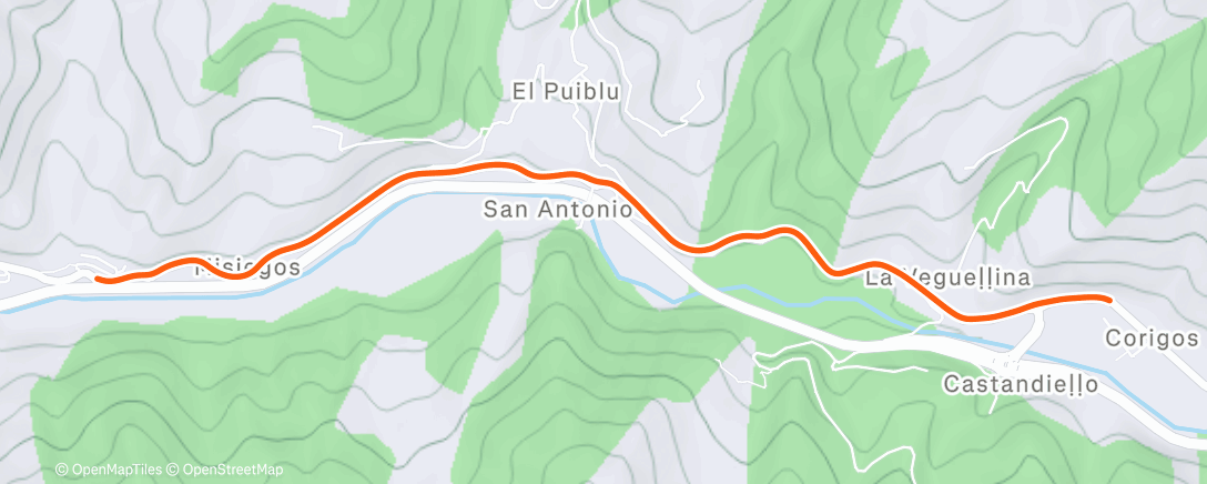 Карта физической активности (Bicicleta por la tarde)