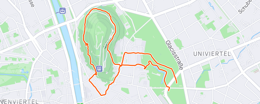 Map of the activity, Abendlauf