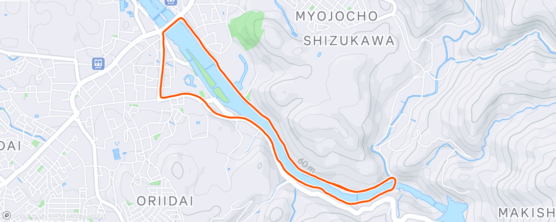 Map of the activity, 朝のランニング