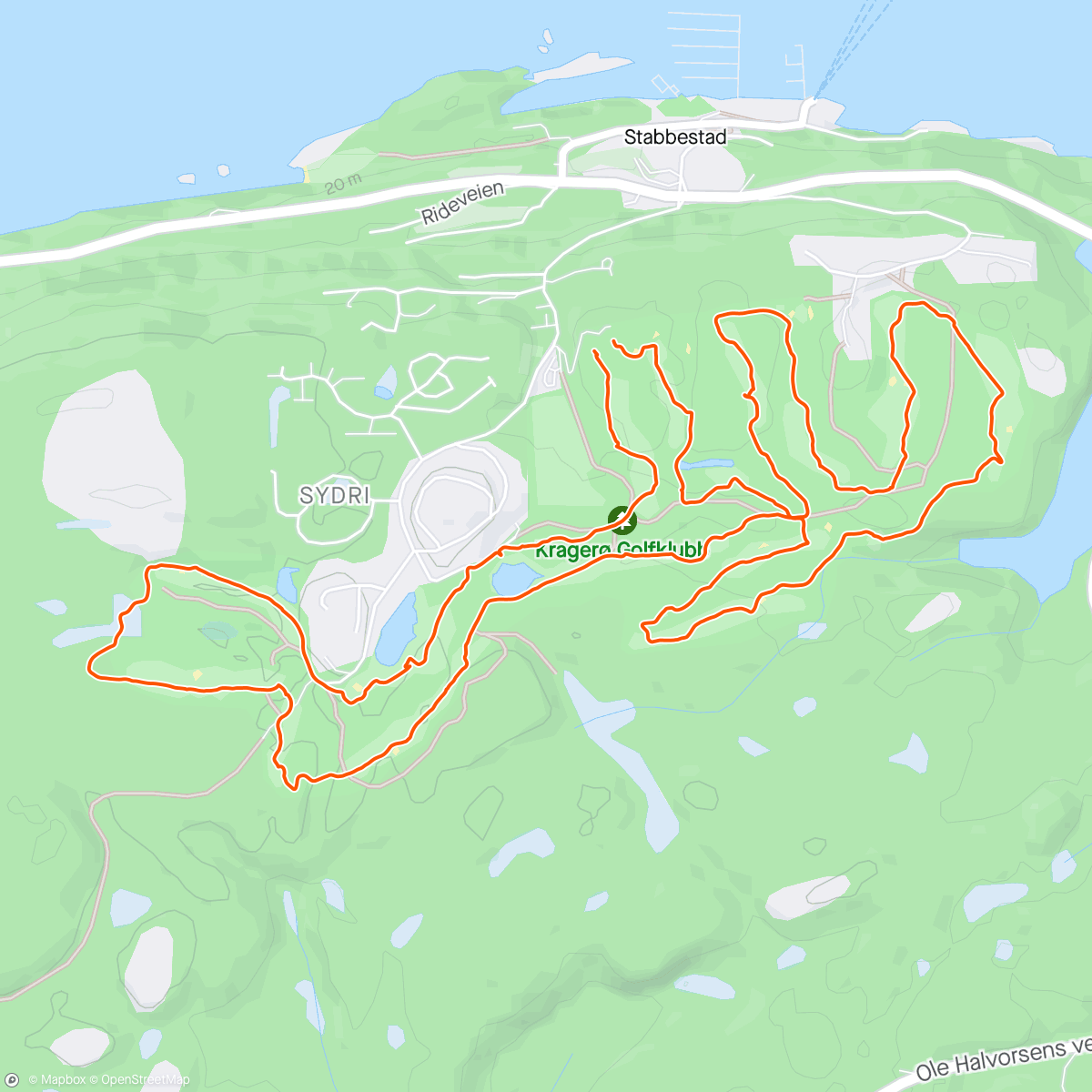 Map of the activity, Golfkurs dag 3