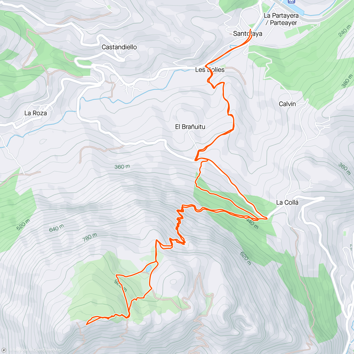 Map of the activity, Sube baja monsacro con Riki