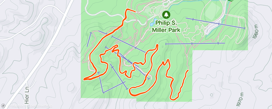 Map of the activity, Afternoon power hike