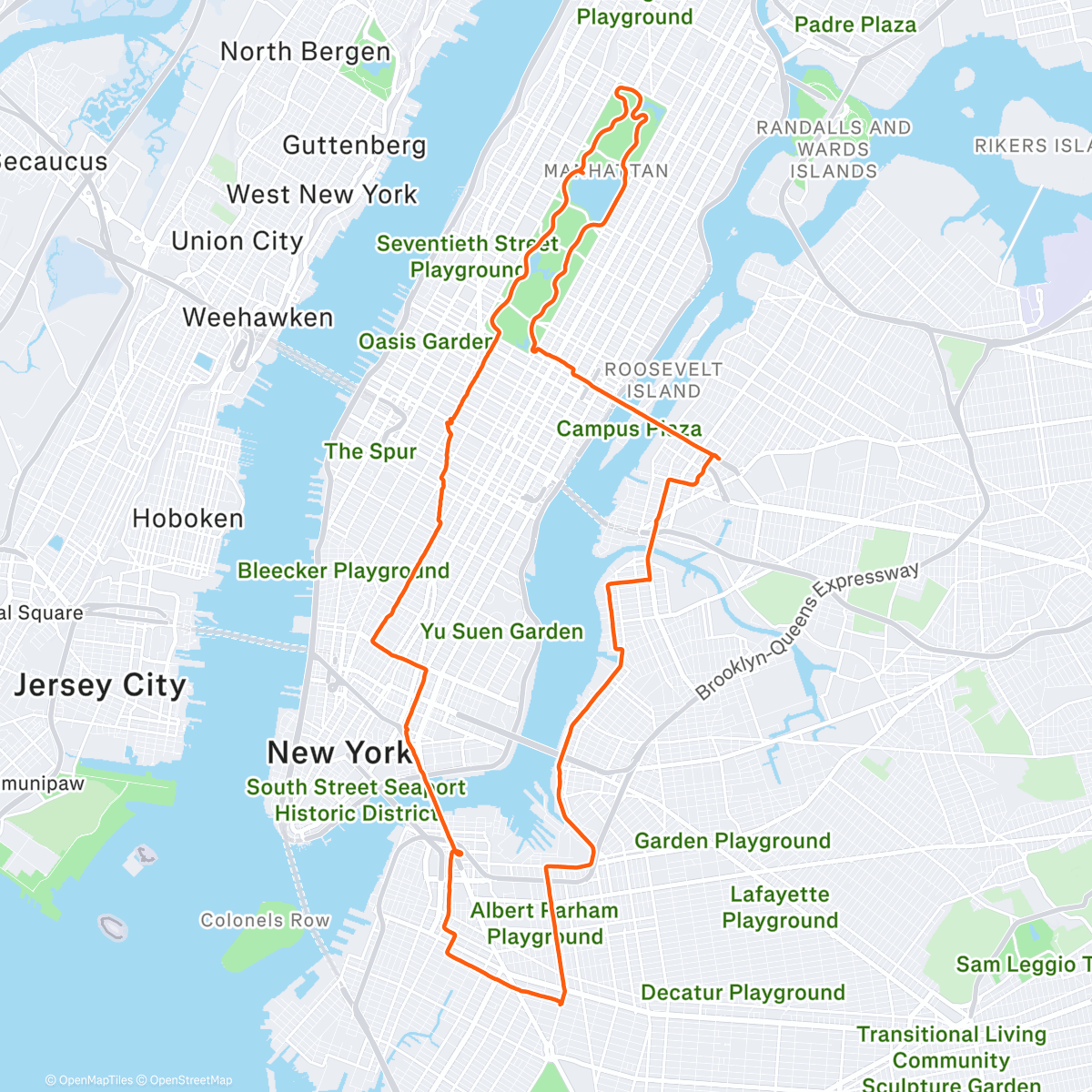 Map of the activity, windy wunday