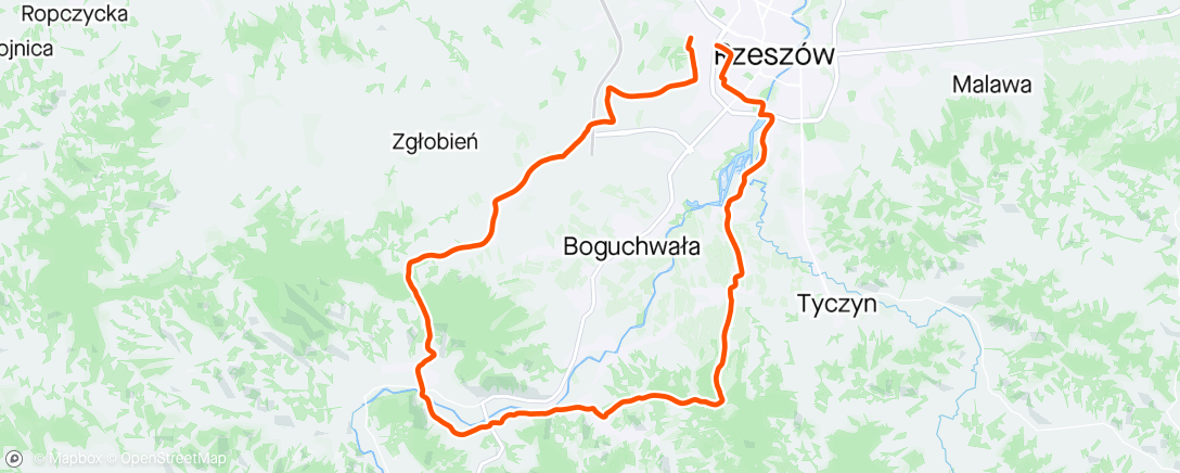 Map of the activity, Kameralna Cyklo środa ❤️💪