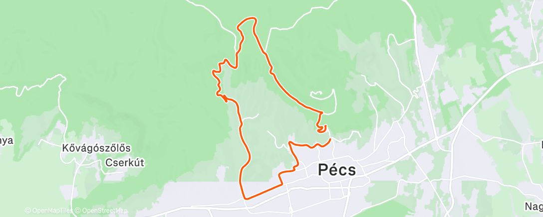 Map of the activity, Morning Run