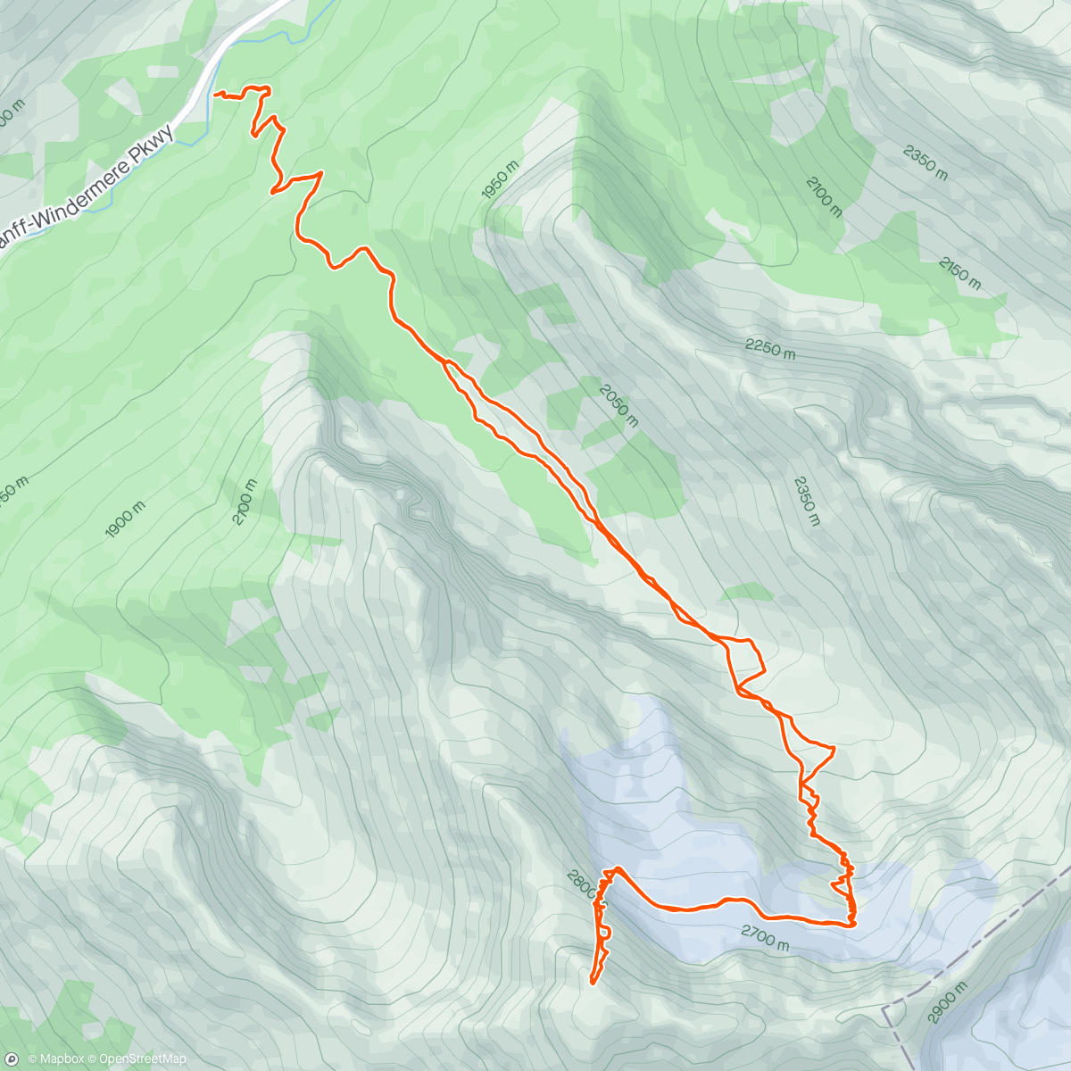 Map of the activity, Mt Stanley