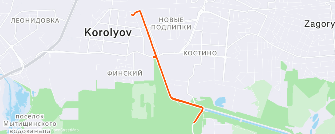 Карта физической активности (Afternoon Run)