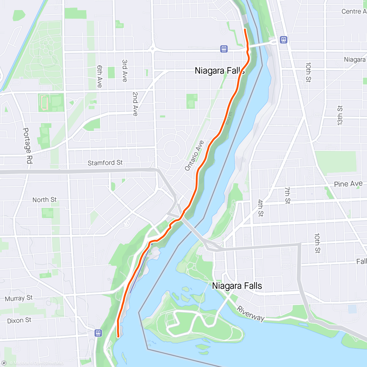 Map of the activity, Niagara Falls