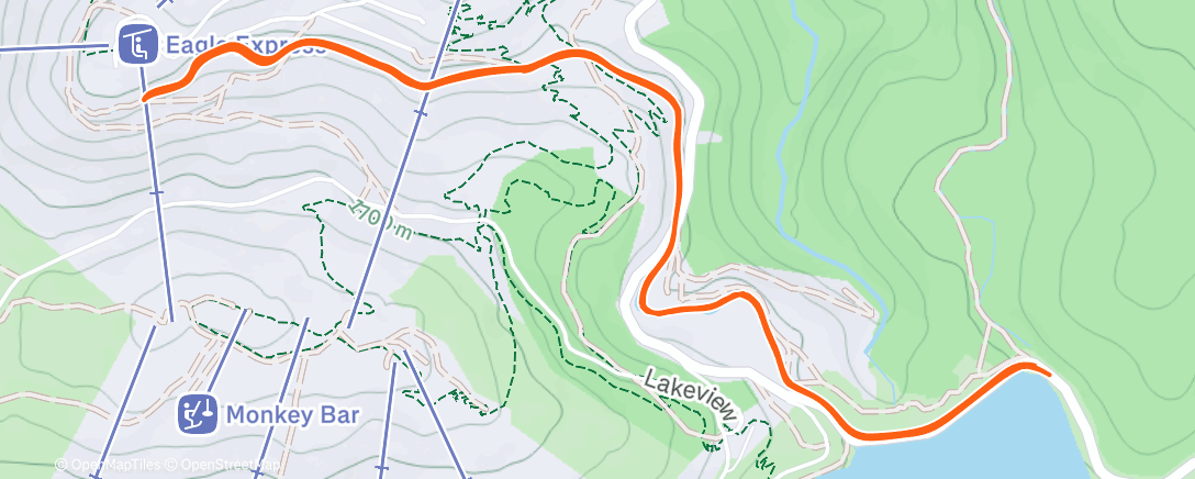 Map of the activity, 8x1km