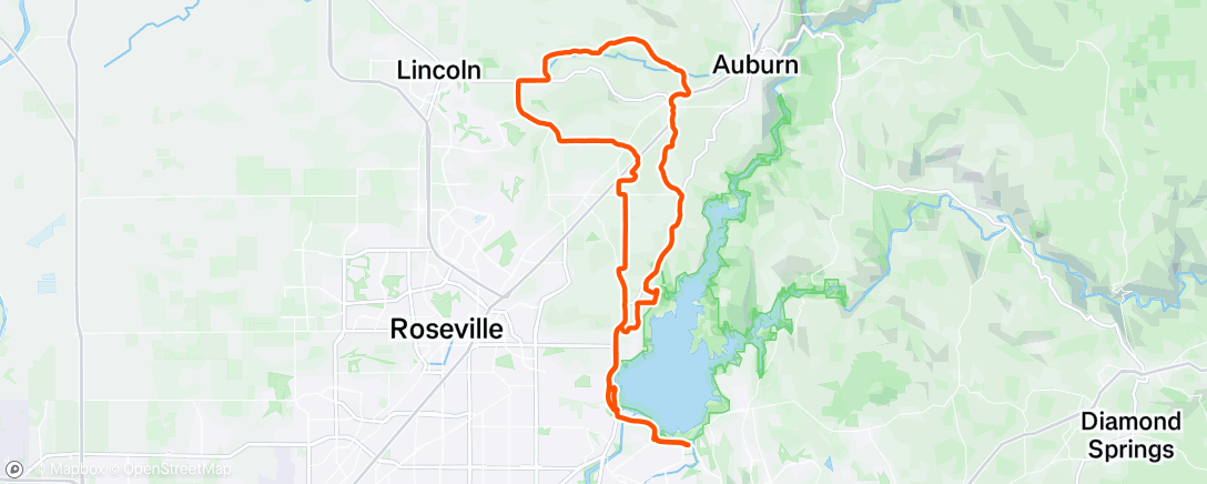 Map of the activity, Newcastle, Virginiatown, skipping Lincoln to get home for early Christmas dinner