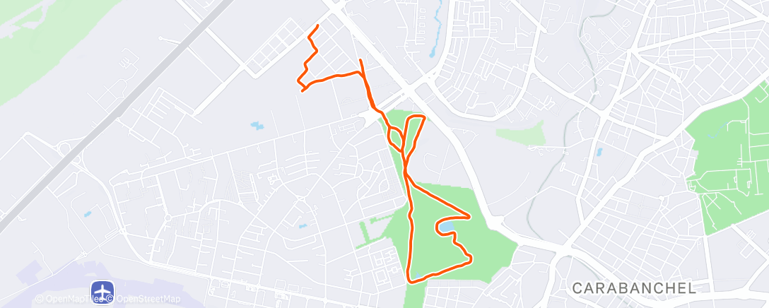 Map of the activity, Carrera a la hora del almuerzo