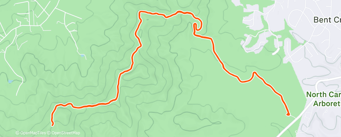Map of the activity, Morning Trail Run