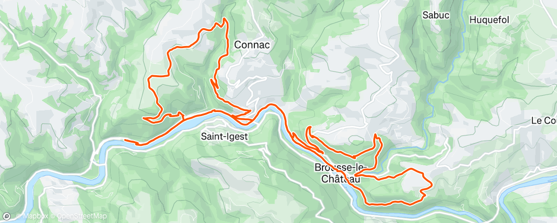 Carte de l'activité Sortie vélo dans l'après-midi