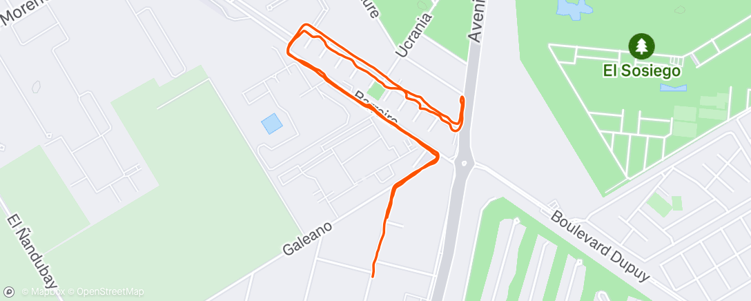 Map of the activity, Morning Run