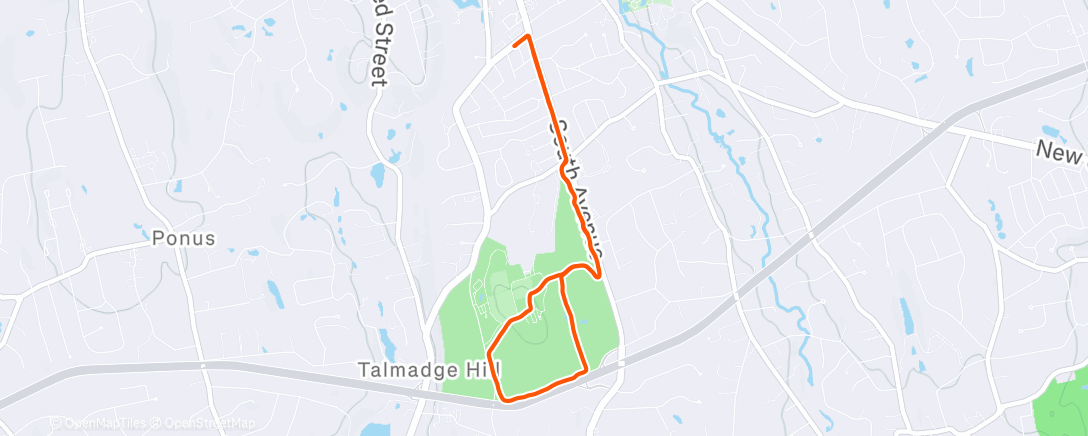 Map of the activity, Morning Trail Run