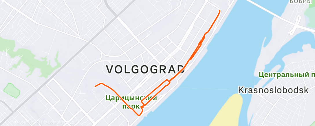 Map of the activity, Morning Run